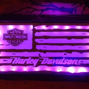 Harley-Davidson Purple LED Wall Mirror